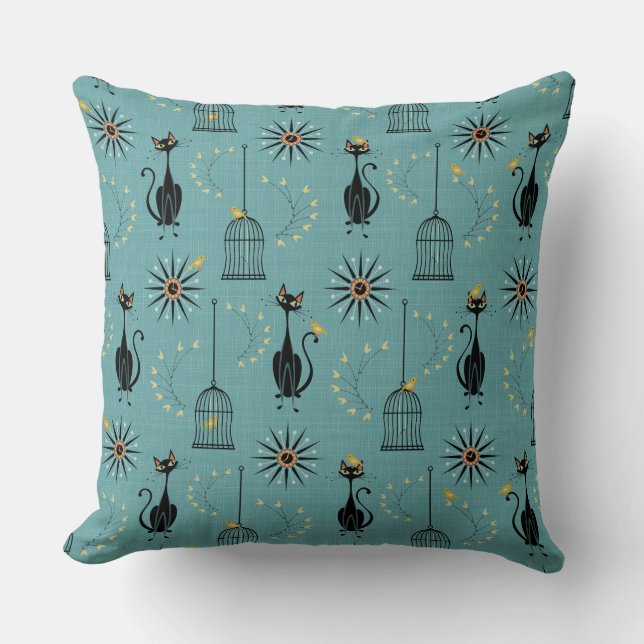 De nacht van de vogel is gespoten kussen (Voorkant)