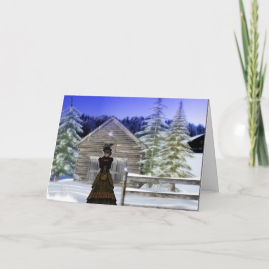 De Nacht van de winter Feestdagen Kaart (Voorkant)