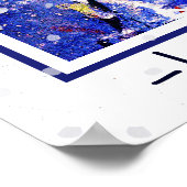 De nacht van de winter. Moon Crescent. Rusland Poster (Hoek)