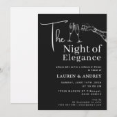 De Nacht van Elegantie Proefdiner Uitnodiging (Voorkant / Achterkant)