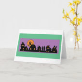 De Nacht van Halloween Kaart (Gele Bloem)