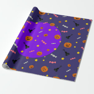 De Nacht van Halloween. Trick or treat Cadeaupapier