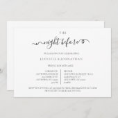 De nacht van het manuscript vóór Rehearsal binnenn Kaart (Voorkant / Achterkant)