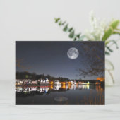 De nacht van Kerstmis op Boathouse Row Philadelphi Kaart (Staand voorkant)