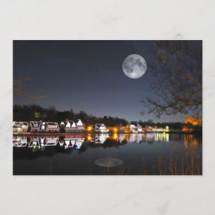 De nacht van Kerstmis op Boathouse Row Philadelphi Kaart