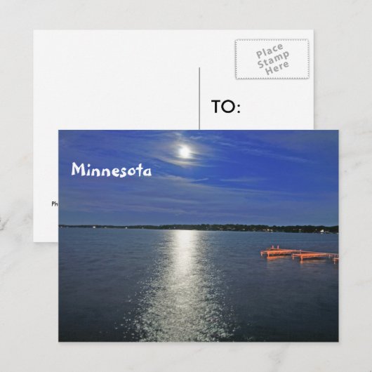 De Nacht van Lit van de maan Briefkaart (Voorkant / Achterkant)