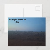 De nacht verandert in de dag briefkaart (Voorkant / Achterkant)