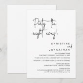 De nacht verderop, Wedding Elopement Dinner Kaart (Voorkant / Achterkant)