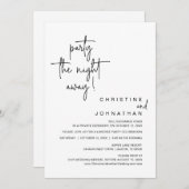 De nacht verderop, Wedding Elopement Dinner Kaart (Voorkant / Achterkant)