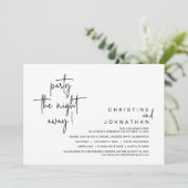 De nacht verderop, Wedding Elopement Dinner Kaart (Staand voorkant)