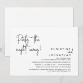 De nacht verderop, Wedding Elopement Dinner Kaart (Voorkant / Achterkant)