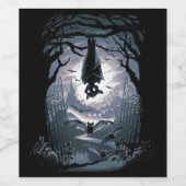 De nacht verwelkomt u wijn etiket (Enkel label)