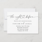 De nacht voor Black & White bruiloft uitnodiging (Voorkant)