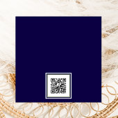 De nacht voor Blue Hydrangea QR-code Kaart