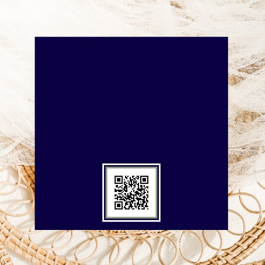 De nacht voor Blue Hydrangea QR-code Kaart