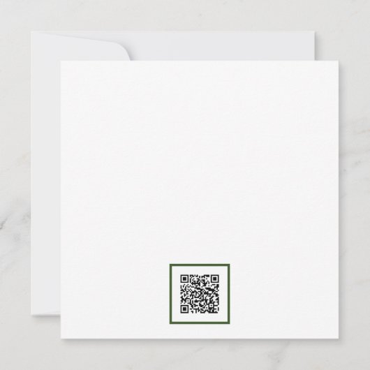 De nacht voor Blue Hydrangea QR-code Kaart (Achterkant)