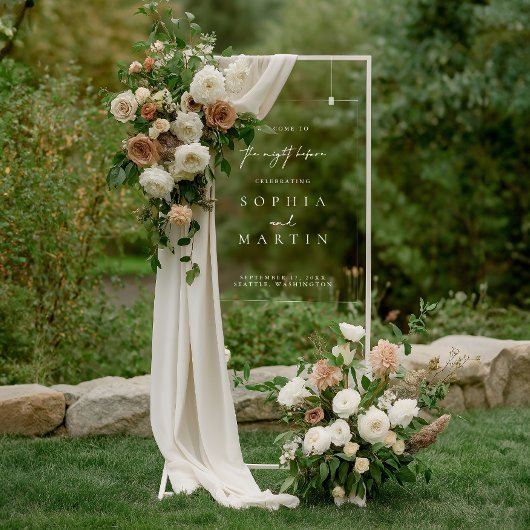 De nacht voor bruiloft acryl welkomstbord acryl bord