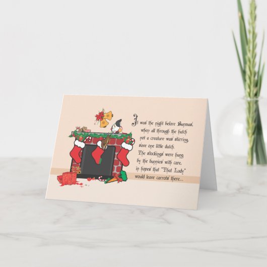 DE NACHT VÓÓR BUNMAS FEESTDAGEN KAART (Voorkant)