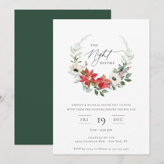 De nacht voor de botanische winter kaart (Voorkant / Achterkant)