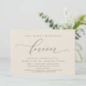 De Nacht Voor De Eeuwig Romantische Proefbruiloft  Kaart (Staand voorkant)