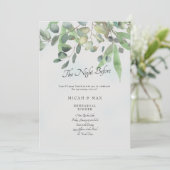 De nacht voor de Eucalyptus huwelijksrepetitie Kaart (Staand voorkant)