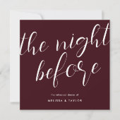 De nacht voor de guerrillarepetitie kaart (Voorkant)