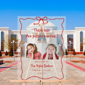 De nacht voor de kindertijd foto's bruiloft acryl bord