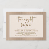 De nacht voor de klassieke neutrale bruiloft repet kaart (Voorkant)