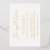 De nacht voor de moderne repetitie folie uitnodiging (Voorkant)