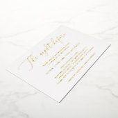 De nacht voor de moderne repetitie folie uitnodiging (Gedraaid)