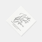 De nacht voor de moderne zwart-wit bruiloft servet (Hoek)