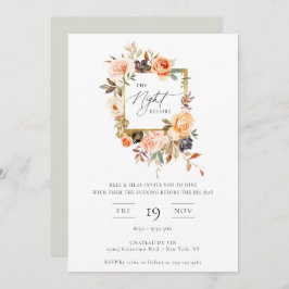 De nacht voor de oortsherfst Floral Kaart