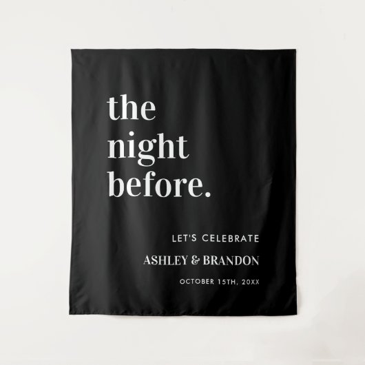 De Nacht Voor De Proefbruiloft Wandkleed (Voorkant)