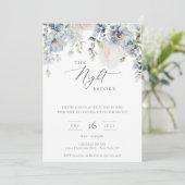 De nacht voor de puinblauwe Floral Kaart (Staand voorkant)