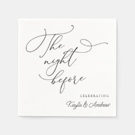 De nacht voor de repetitie van de bruiloft servet