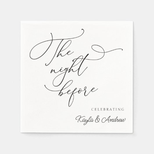 De nacht voor de repetitie van de bruiloft servet (Voorkant)