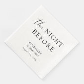 De nacht voor de repetitie van de bruiloft servet (Hoek)