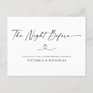 De nacht voor de repetitie van het diner briefkaart