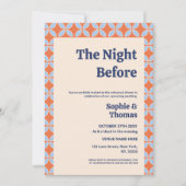 De nacht voor de repetitie van het diner kaart (Voorkant)