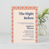 De nacht voor de repetitie van het diner kaart (Staand voorkant)