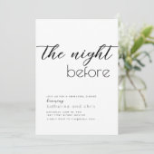 De nacht voor de repetitie van het diner kaart (Staand voorkant)