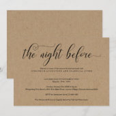 De nacht voor de repetitie van het diner kaart (Voorkant / Achterkant)