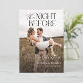 De nacht voor de repetitie van het diner kaart (Staand voorkant)