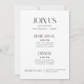 De nacht voor de repetitie van het diner kaart (Achterkant)