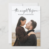 De nacht voor de repetitie van het diner kaart (Voorkant)