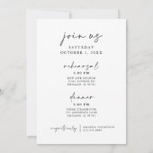 De nacht voor de repetitie van het diner kaart (Achterkant)