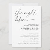 De nacht voor de repetitie van het diner kaart (Voorkant)