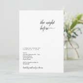 De nacht voor de repetitie van het diner kaart (Staand voorkant)