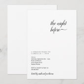 De nacht voor de repetitie van het diner kaart (Voorkant / Achterkant)