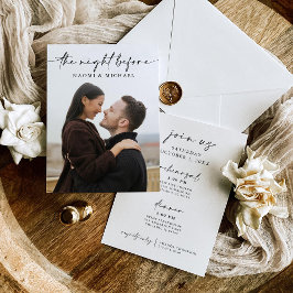 De nacht voor de repetitie van het diner kaart